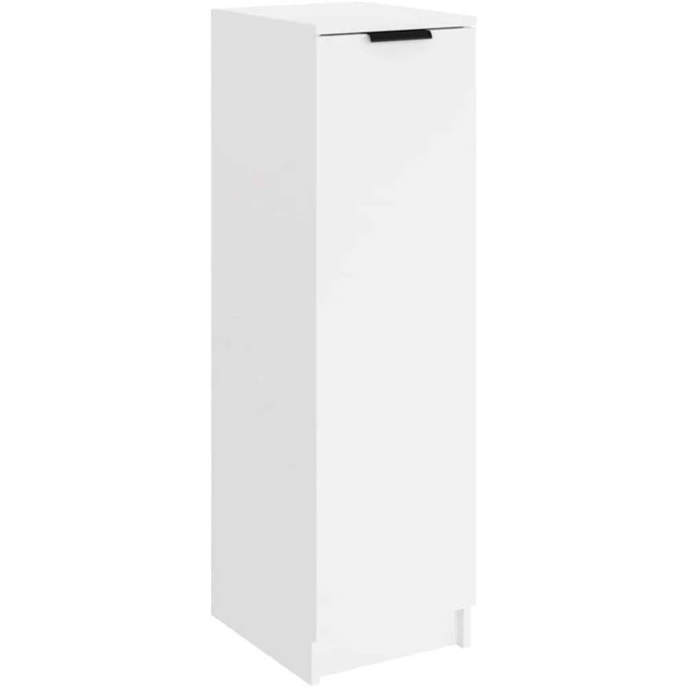 Mueble zapatero de madera contrachapada blanco 30x35x100 cm