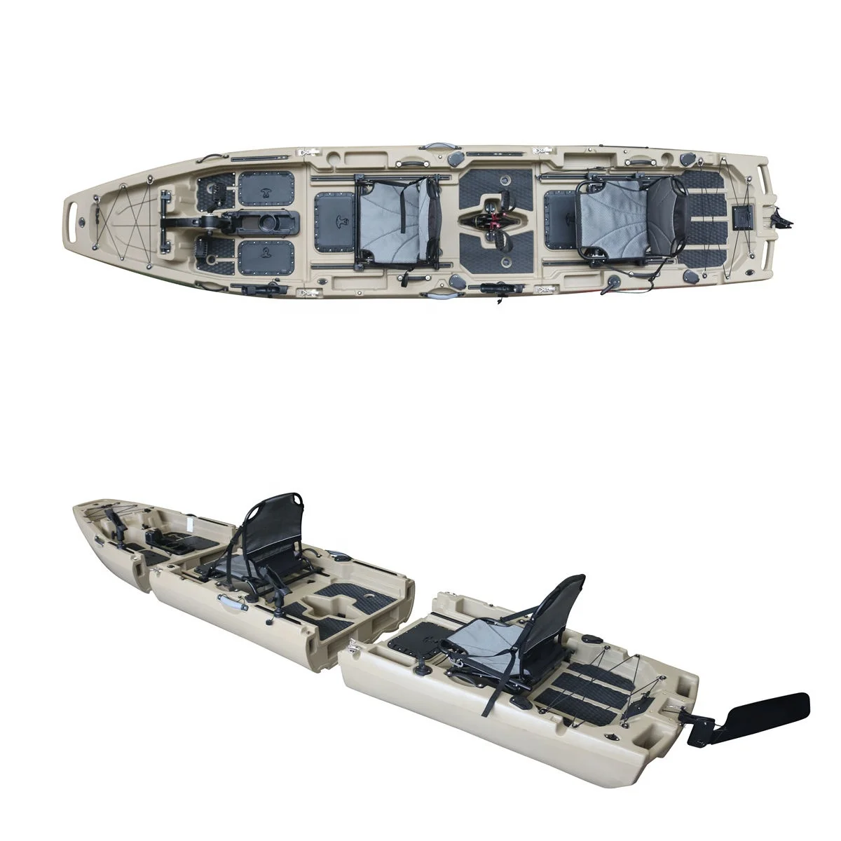 Vicking 2025 Fishing Kayak Pedal Drive Boat Section Modular Detachable Kayak 2 Person Plastic New 3 Piece 3 Years 2 Pcs > 4m