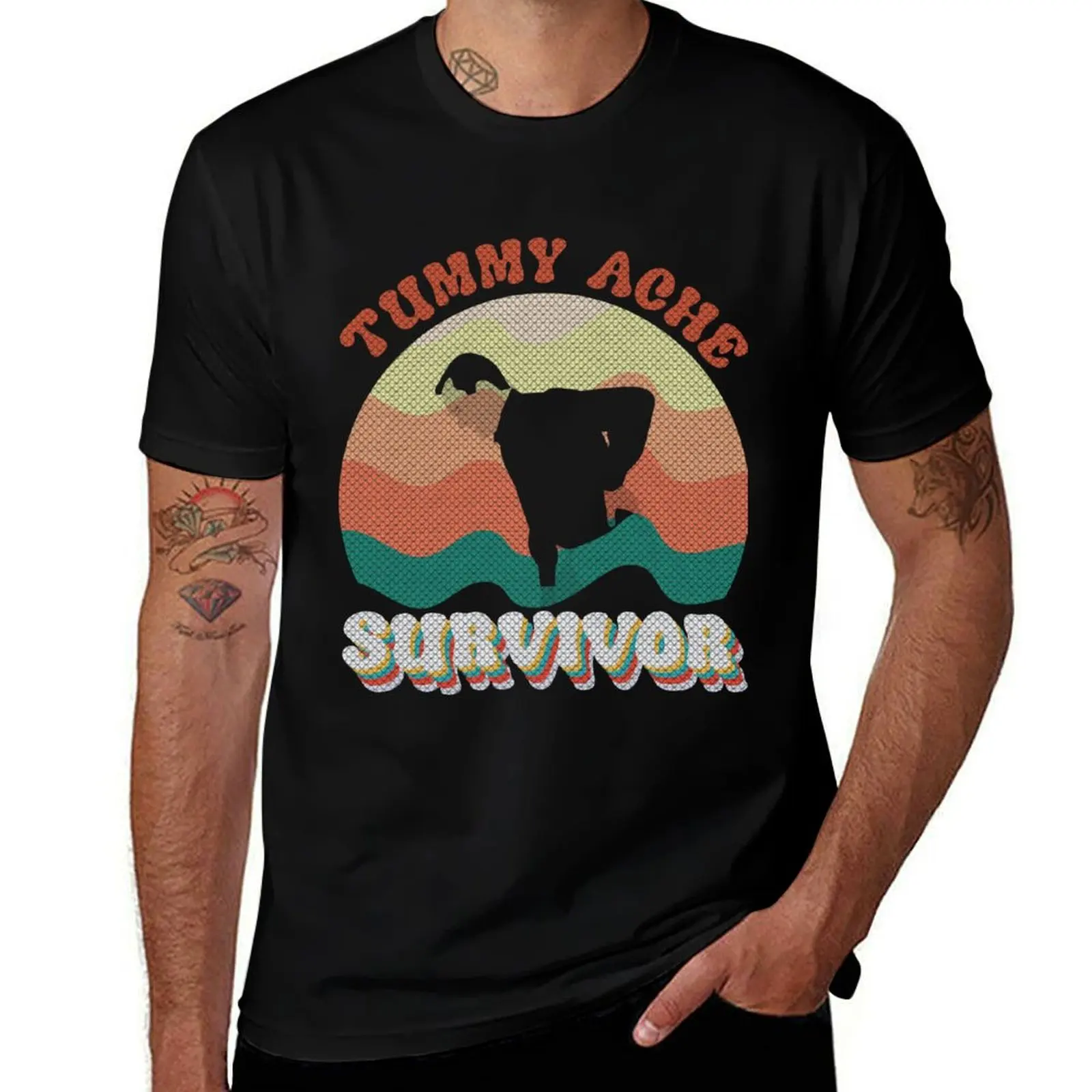 

shirt a high Tummy cotton t Survivor Tee t designer Funny tshirt T-Shirt man shirts Ache quality T-Shirt