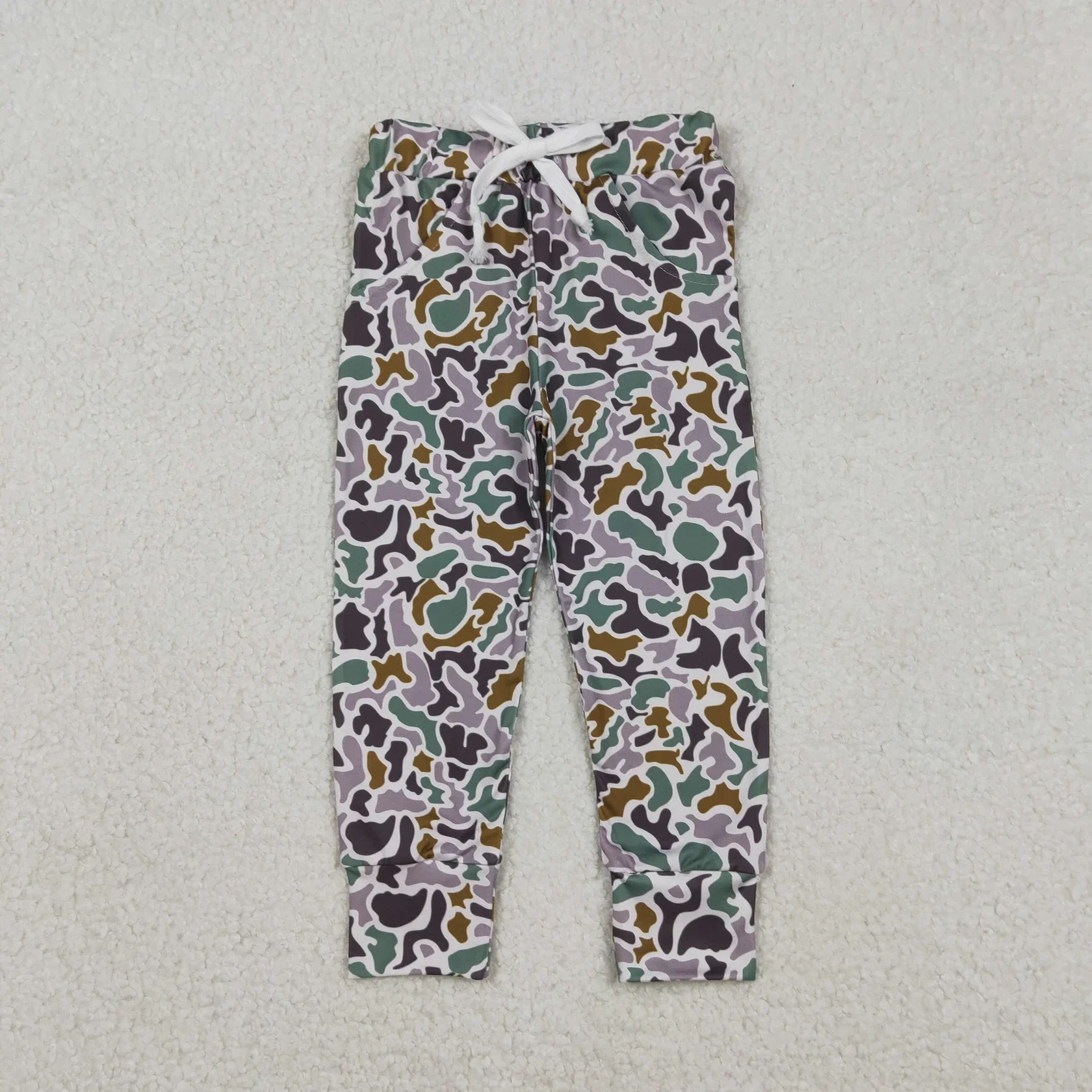 Wholesale Kids Infant Pockets Pants Toddler Mardi Gras Clothing Baby Boy Camo Print Trousers Children Joggers Breathable Clothes