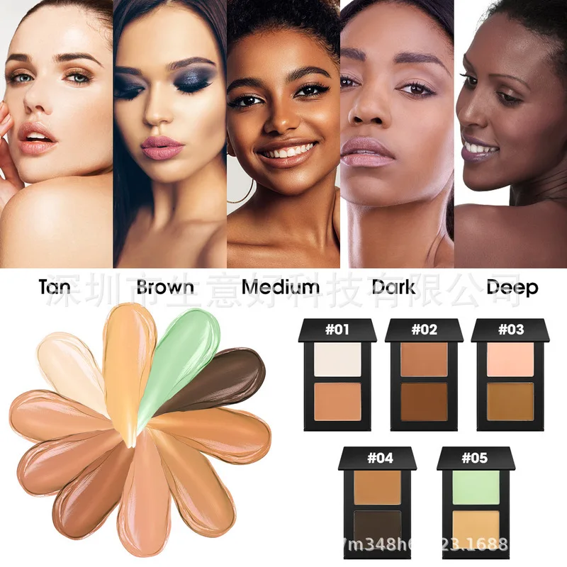 

The Two-color Concealer Is Powder-free, Contouring, Waterproof, And Can Cover Facial Spots, Acne, And Dark Circles