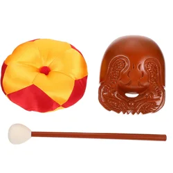 Block Wooden Instrument Temple Fish Wood Drum Percussion Zen Supply Decoration Knocker Ornament Monk Musical Accessories