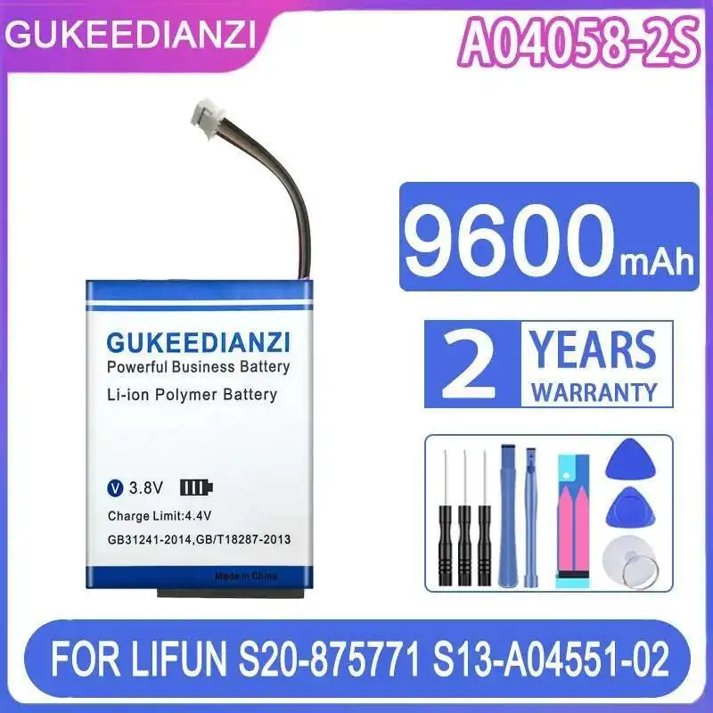 

A04058-2S 9600Mah For Lifun S13-A04551-02 S20-875771 Long-Lasting Performance Power Plug Battery