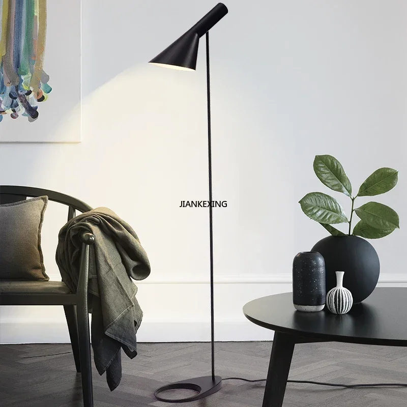 corner floor lamp luzes led designer arne jacobsen sala de estar decoracao moderna house stand e27 preto e branco 01