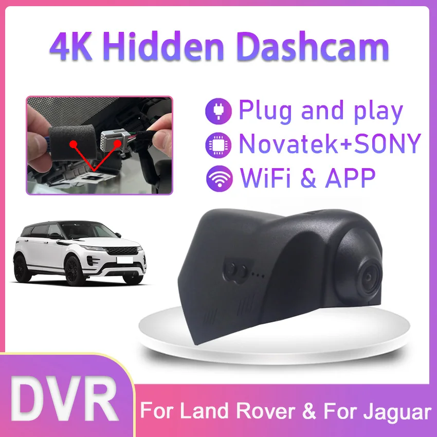 

4K Car DVR Video Recorder Front Dash Cam Camera For Land Rover Range Rover Sport 2018-2021 For Jaguar XF X260 2016-2018 XE 2020