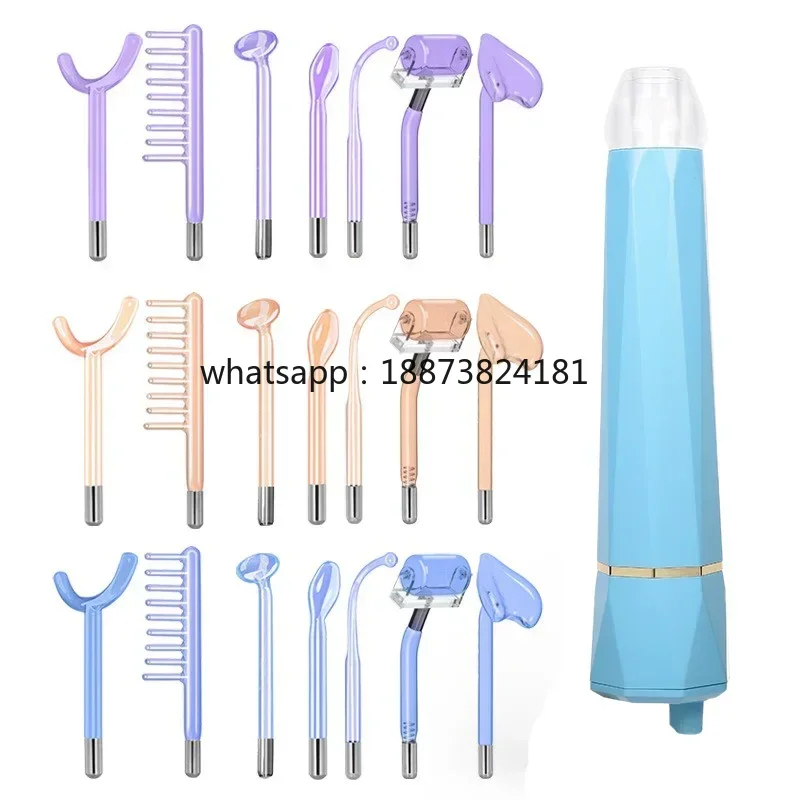 New Best Seller 7 in 1 High Frequency Wand Facial Neon and Argon Acne Treatment Facial Tools for Care fast shipping