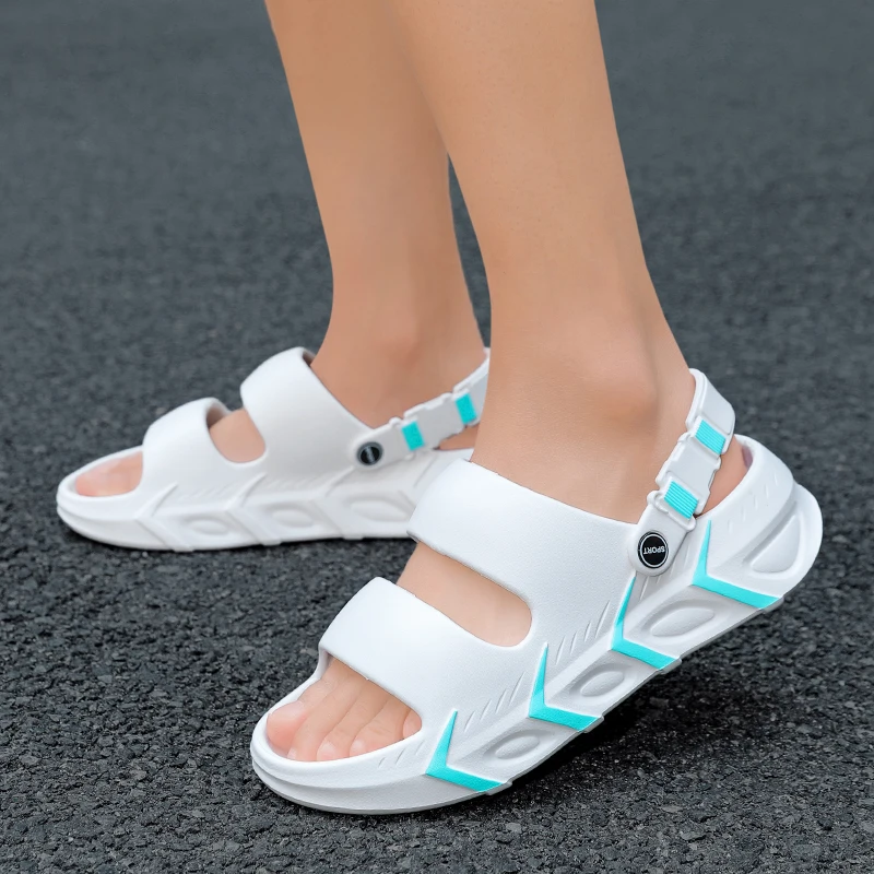 

Simple Daily Style Summer Flat Sandals Unisex Anti Slip Firm Structure Student Outdoor Leisure Footwear