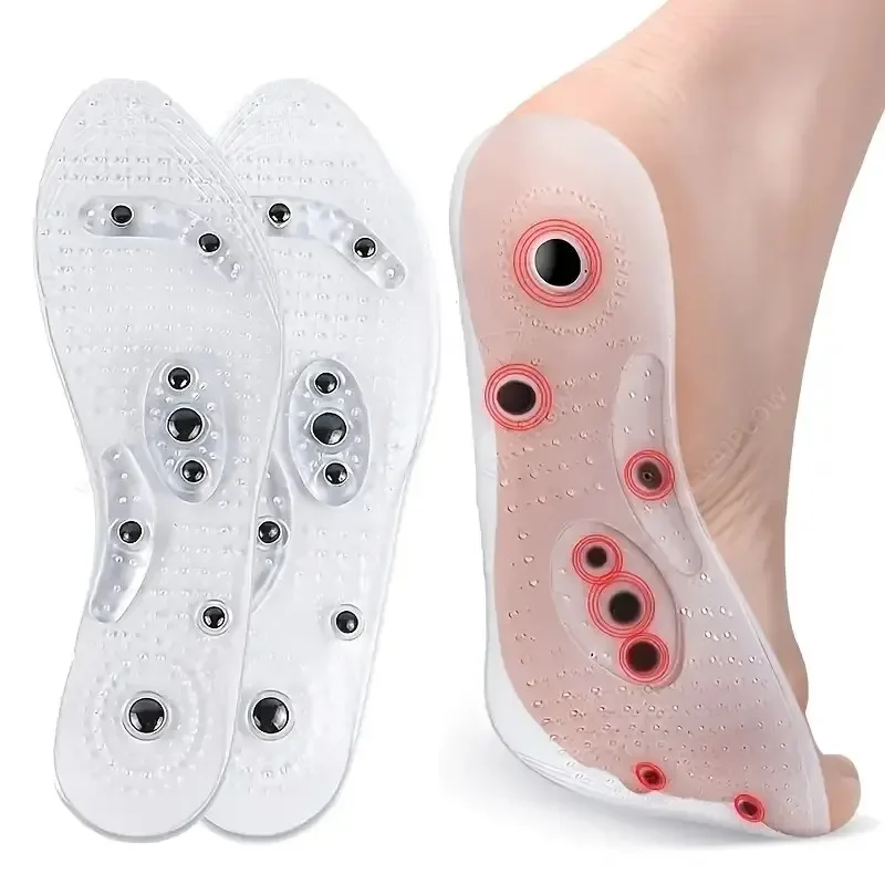 Magnetic Insole Foot Acupoint Massage Insole Lasting Magnetic Therapy Exercise Sweat-Absorbing Breathable Pad For Men And Women