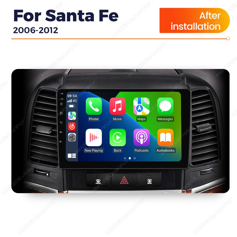 NaviFly 7862S 8G 128G Android All In One Car Intelligent System For Hyundai Santa Fe 2 2006 - 2012 Carplay Navigation DSP 4G LTE