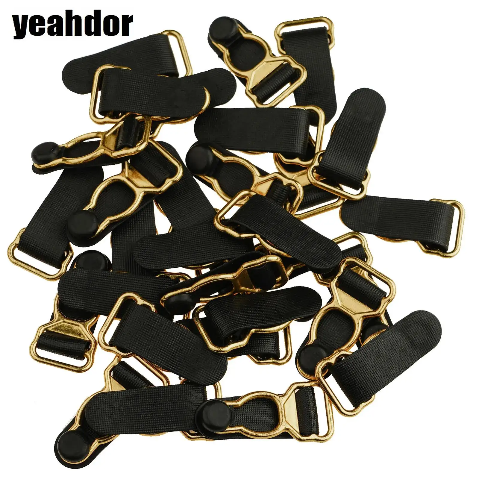 30Pcs Plastic Corset Leg Garter Belt Clip Hooks Suspender Ends Cuff Stockings Underwear Straps Clips