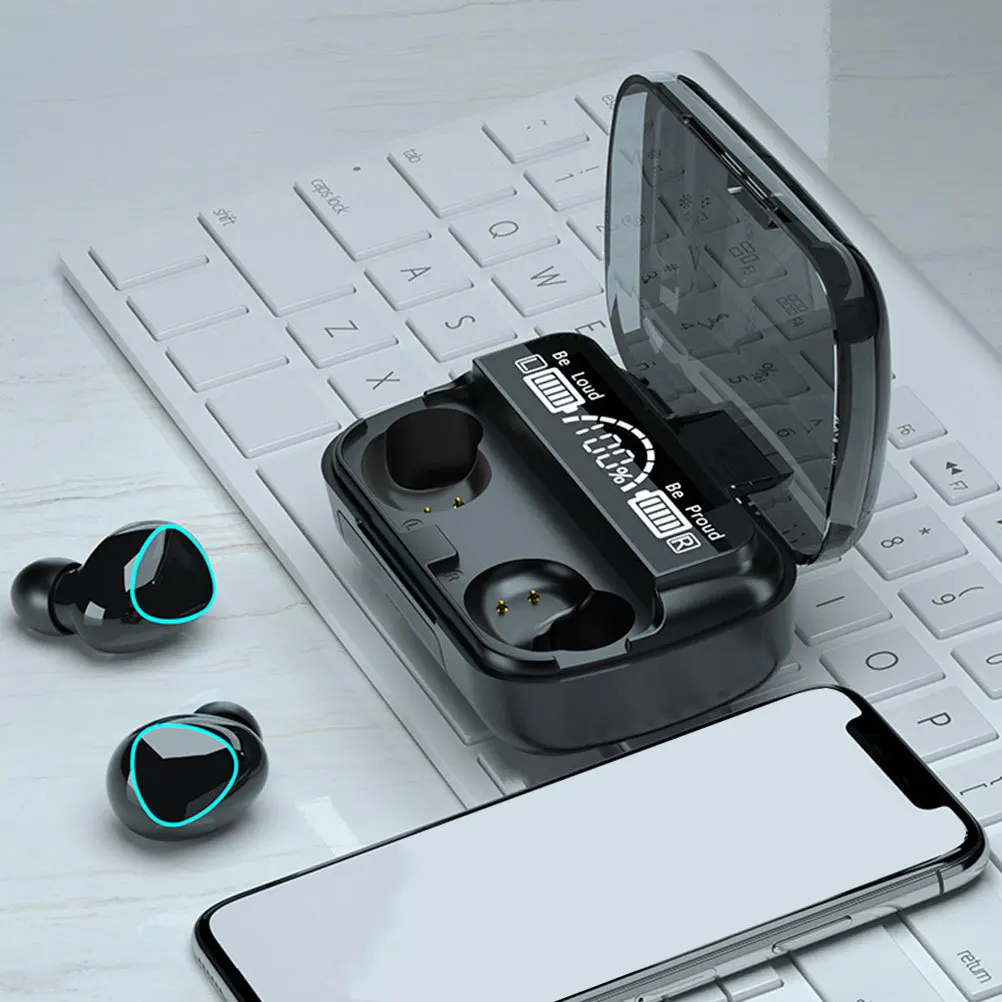 

1 set Tws Earbuds Wireless Noise Reduction Stereo Control Lightweight Comfortable Fit For Running Gaming