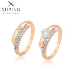 Xuping Jewelry Fashion New Arrival Gold Color Couple Ring Set for Women Men Wedding Gifts S00106513