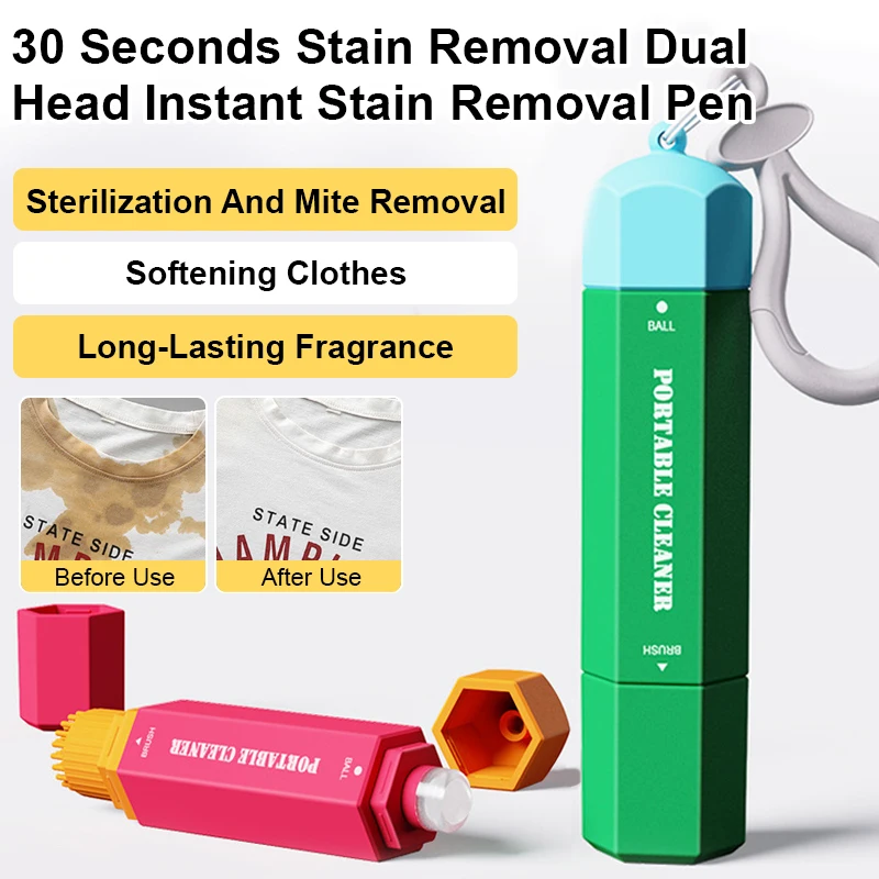 Portable Clothes Stain Remover Pen - Instant Stain Remover, No Damage to Clothes, No-Wash, Suitable for Various Fabrics
