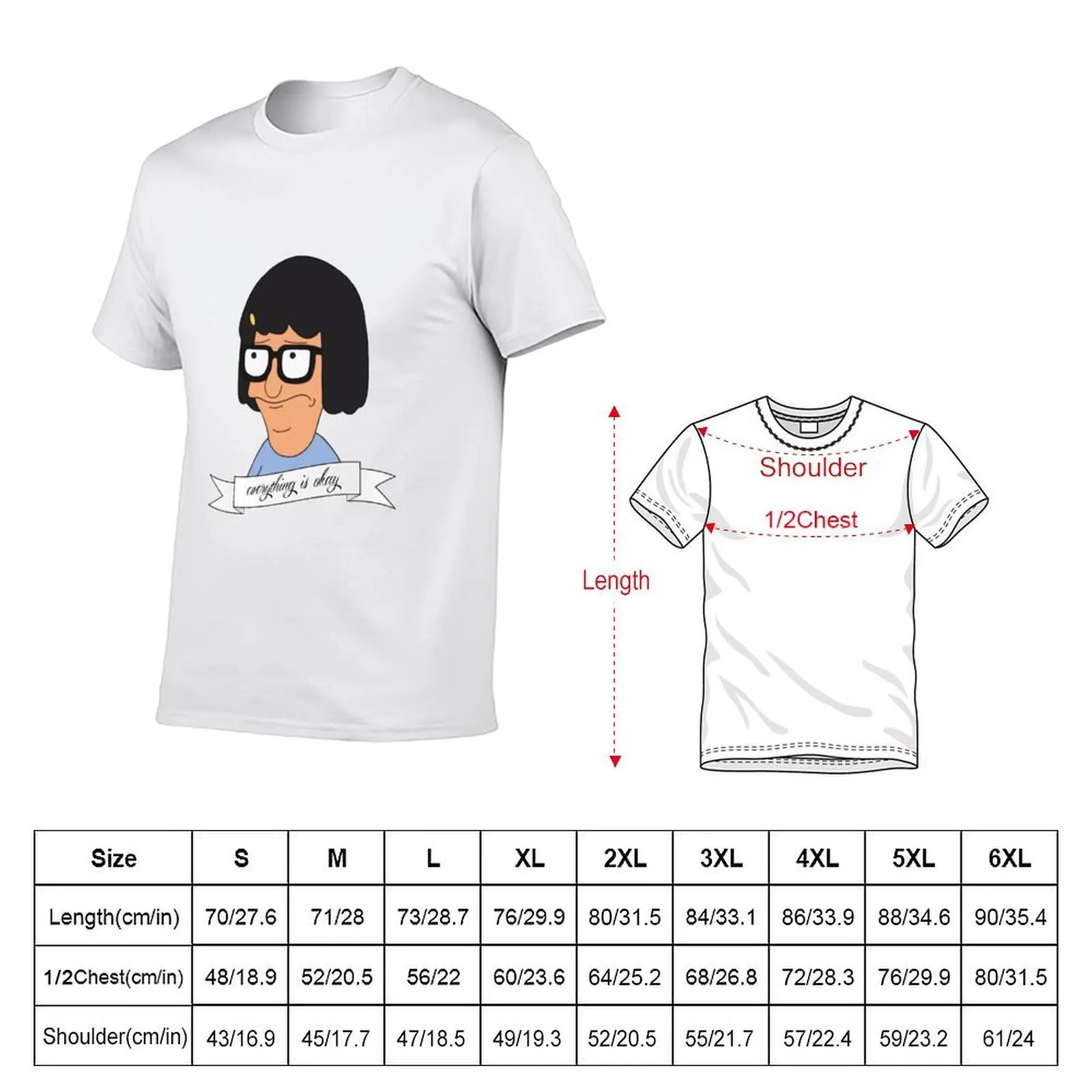 everything is okay T-Shirt man t shirt graphic t shirts for man slim fit t shirts designer T-shirt
