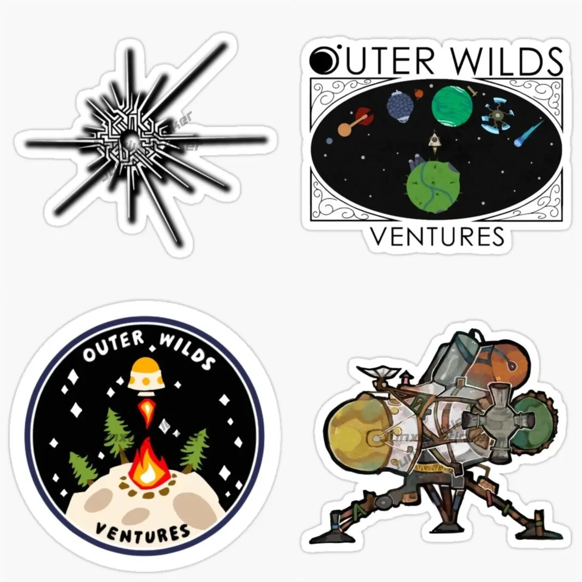

Outer Wilds Ventures Space Exploration Adventure Vinyl Sticker Funny Cool Car Decal For SUV Window Bike Laptop Waterproof