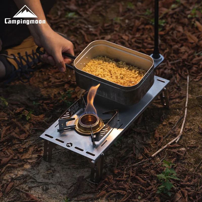 CAMPINGMOON AS-1 Alcohol Stove Outdoor Small Picnic Equipment Brass Furnace Liquid Alcohol Burner Portable Stove