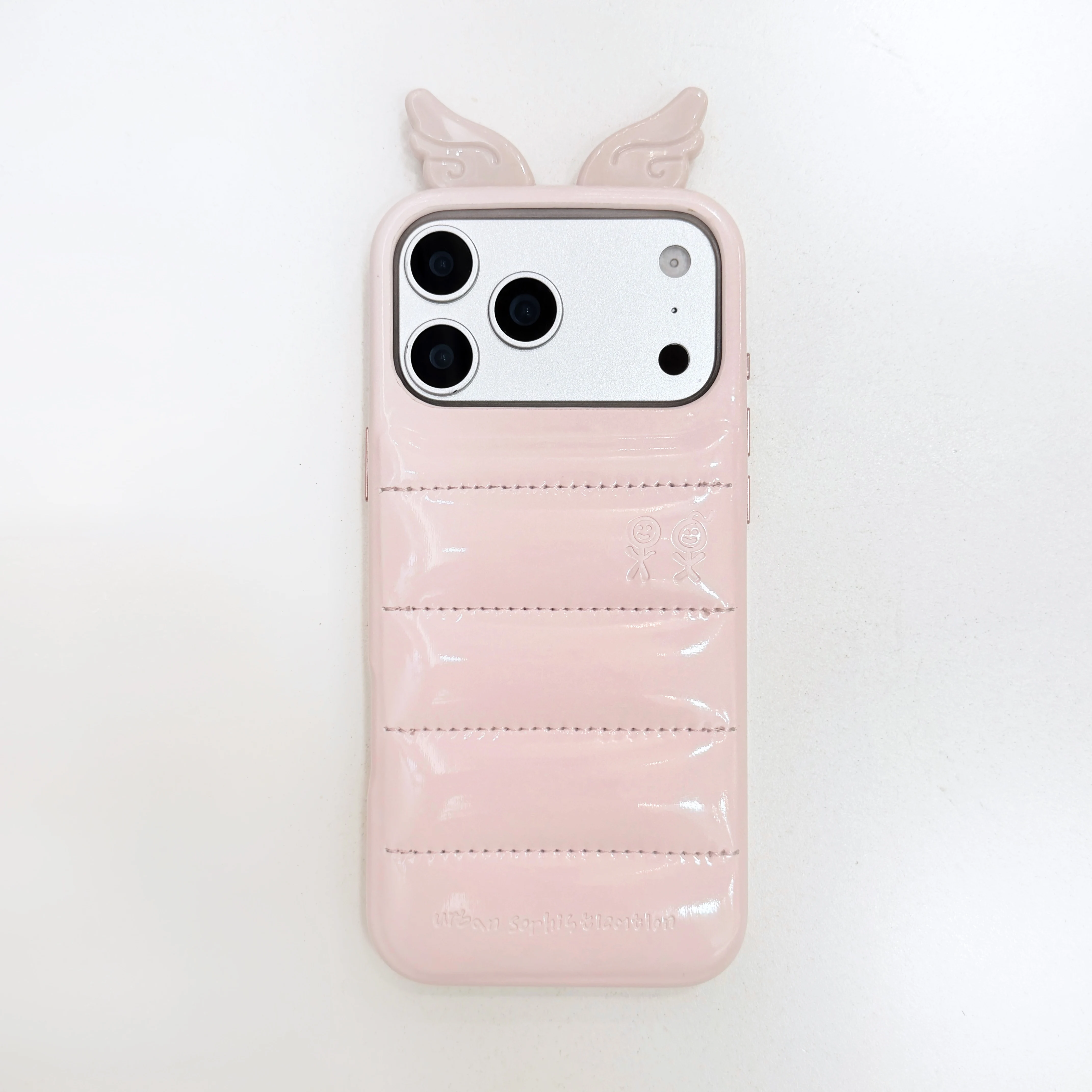 Cartoon Leuke Hoge Kwaliteit Lederen Vleugel Donsjack Schokbestendig Telefoon Case voor IPhone 17 16 15 Pro Max Anti-drop nieuwe Kleur Cover