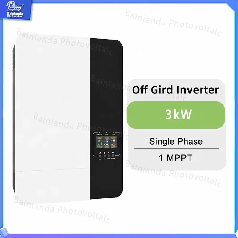 3000W Off Grid Solar Inverter Single Phase 150V PV Input Hybrid Power System Pure Sine Wave Converter for Home Energy Storage