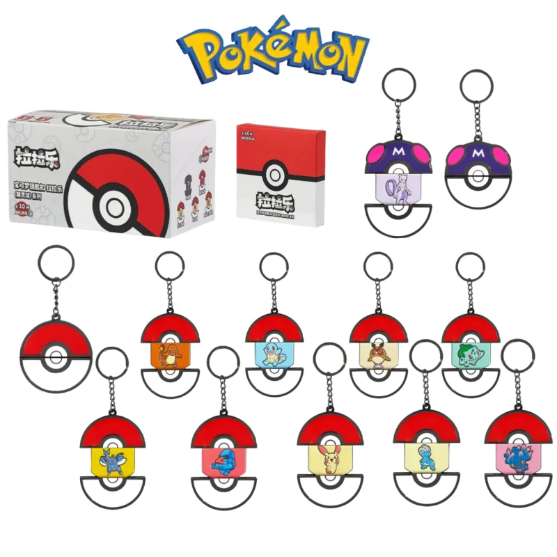 

Pokemon Official Genuine Blind Box Series Key Ring-Poke Ball Style Collectible Anime Figures Model Ornaments Toy Gift For Fans ﻿