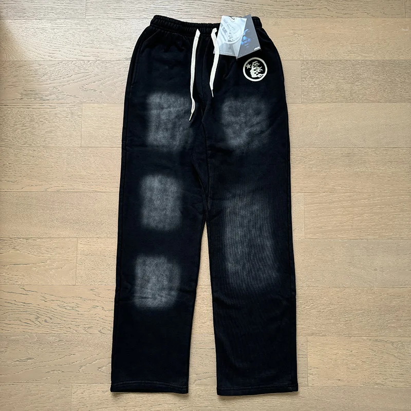 

Мужские повседневные брюки в стиле ретро, свободные, с принтом, прямые, из хлопка, в стиле хип-хоп, свободного кроя