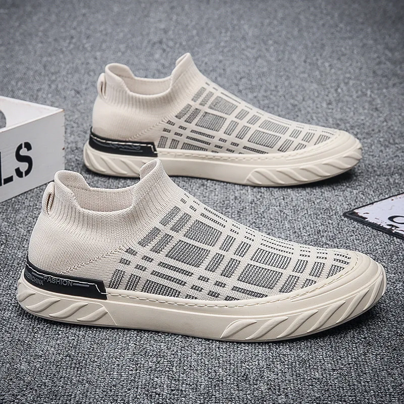 

2022 Summer Mens Casual Shoes Men Walking Shoes Breathable Sneakers Slip-on Socks Sneaker Men's Loafers Zapatillas Hombre