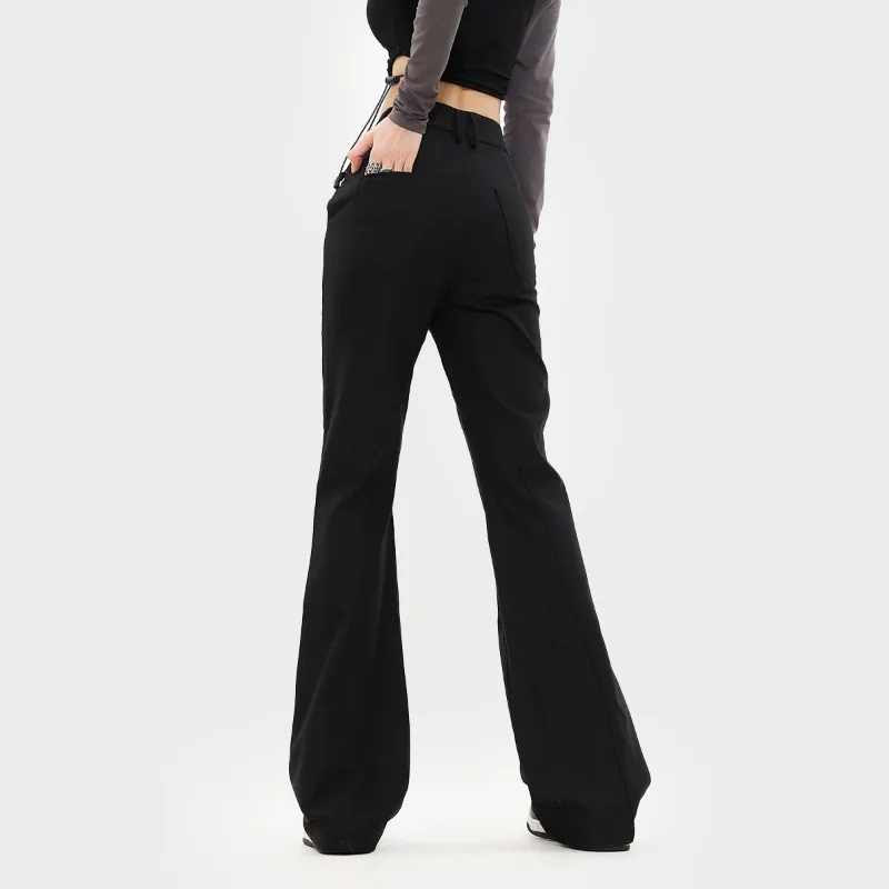 OR FL Women's American Streetwear Brand Wei La Suit Pants Vibe Staraight Drooping Sensation Retro Black Slacks Trousers Y2k