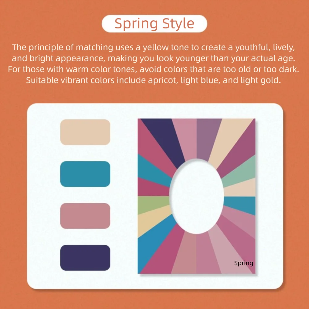 Spring Summer Autumn Winter Skin Color Self Test Card Sample Designer Paint Four Seasons Color Cards