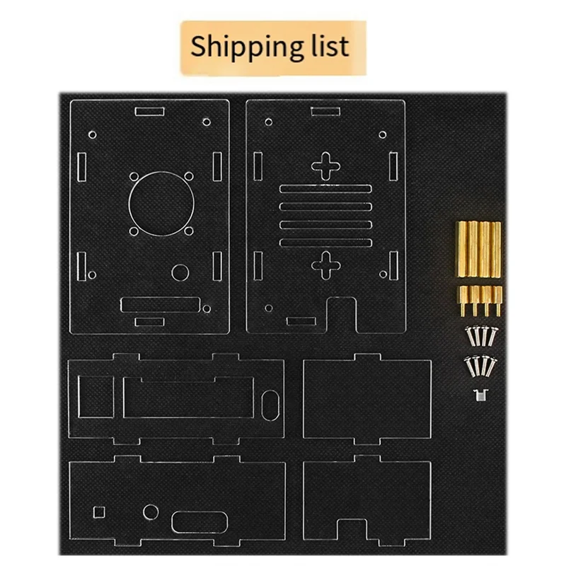 ABDE-para Orange Pi RV2 Placa de desarrollo de carcasa dedicada carcasa acrílica caja de enfriamiento transparente B