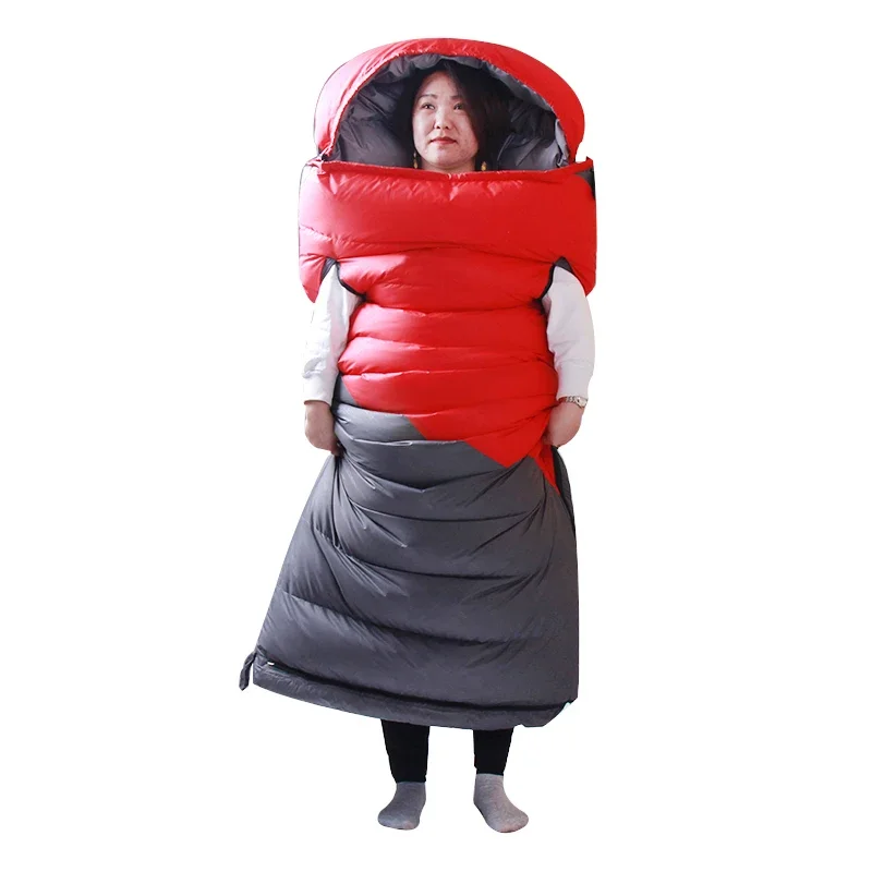 High Quality Double Sleeping Bag 4 Seasons Compression Sleeping Bag Outdoor Camping Winter Sleeping Bag