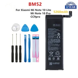 Brand New BM52 5260mAh Battery For  Xiaomi Mi Note 10 Lite / Mi Note 10 Pro / CC9pro CC9 Pro Phone  Batteries+Tools