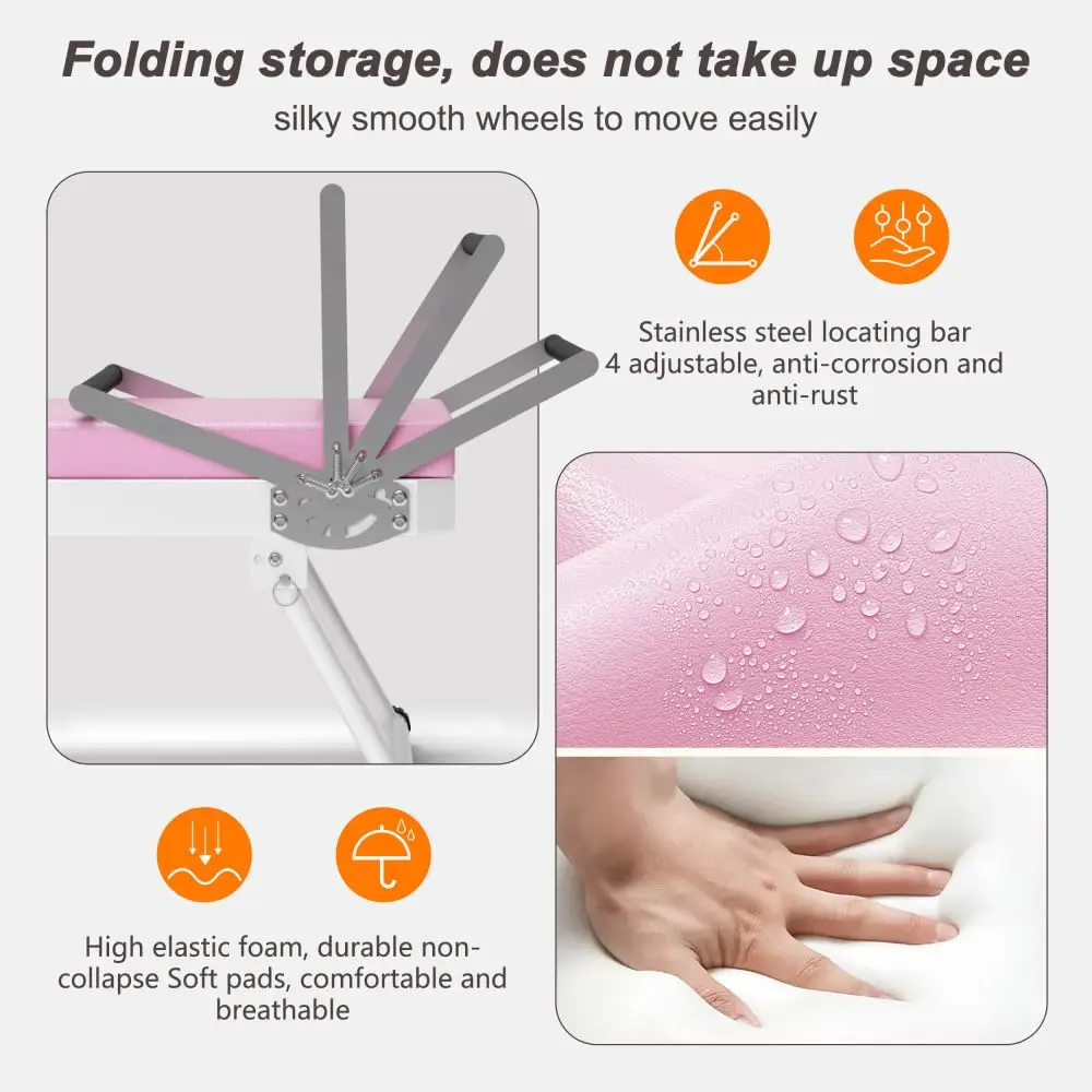 Pilates Core Bed, Foldable Home Exercise Equipment, Pink