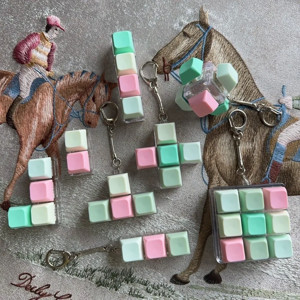 Relaxing 2/3/6/9 Keys Finger Keyboard Keycap Stress Relief Decompression Toy Pass The Time Key Button Pinch Toy Adult