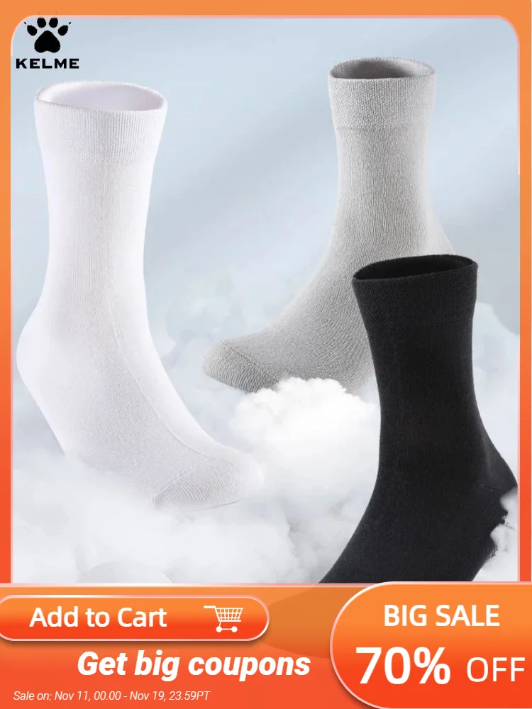 

Kelm 3 Pairs Of Daily Casual Mid Tube Socks Sweat Absorbing And Odor Proof Sports Socks Breathable Thin Basketball Cotton Sock