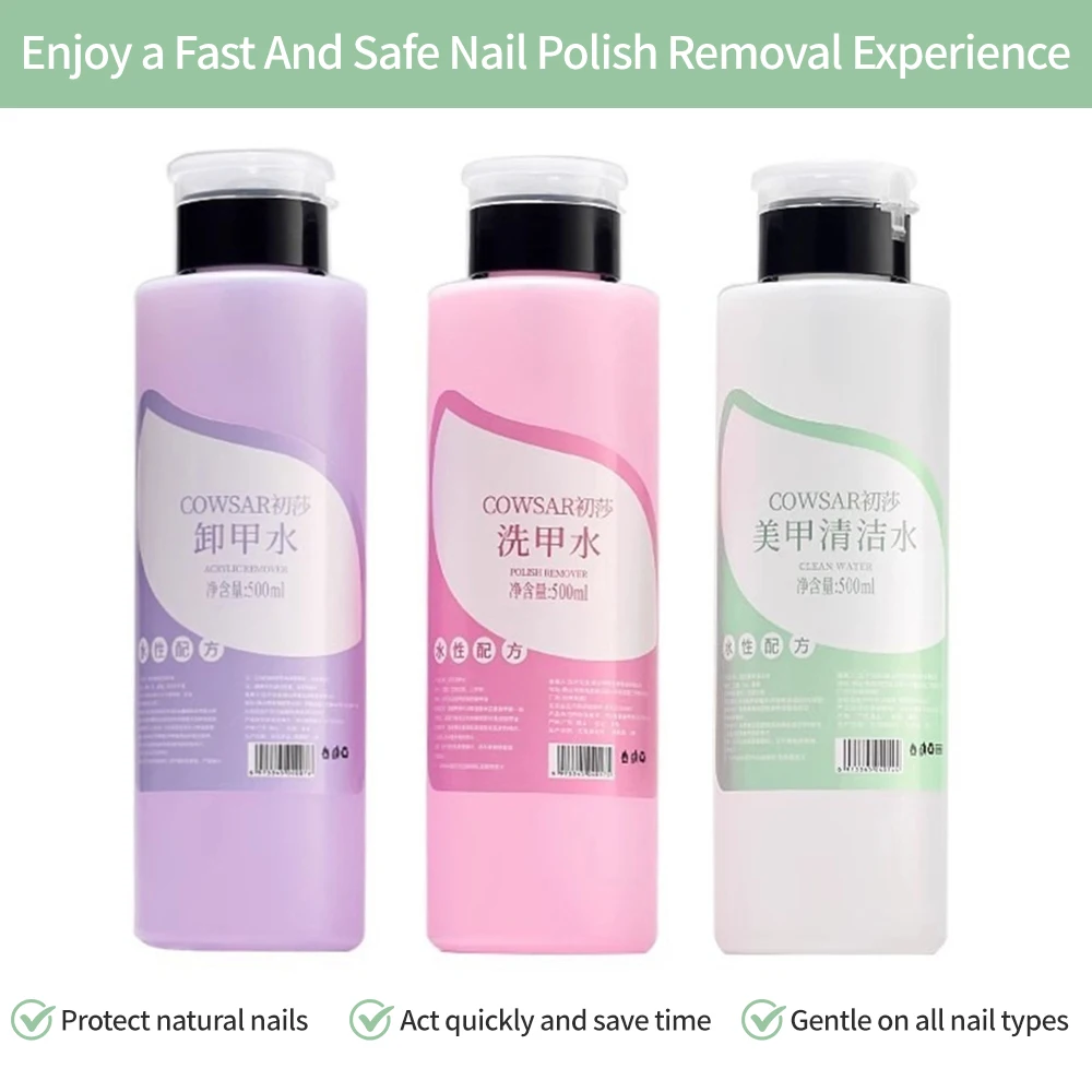 500ml Press On Nail Gel Polish Oil Remover Detergente per unghie Gel UV Remover Professionale Non irritante Strumento liquido per la cura del manicure fai da te