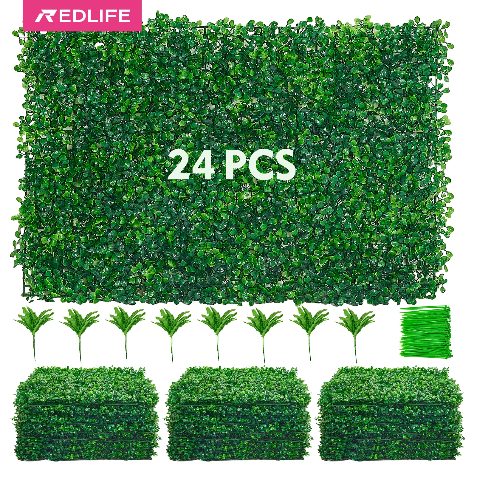 Roomark Artificial Plant Wall Decoration Boxwood Hedge Wall Panel Home Decor Fake Plant Grass Backdrop Wall Privacy Hedge Screen