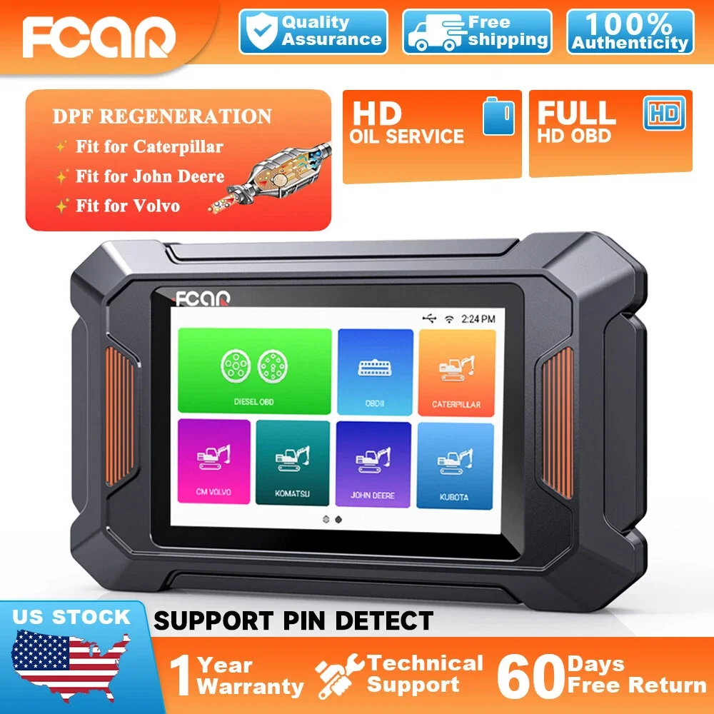 

FCAR F804 Construction Machinery Truck Scanner DPF Regen All System Diagnostic Heavy Duty Truck OBD Scanner for CAT John Deer