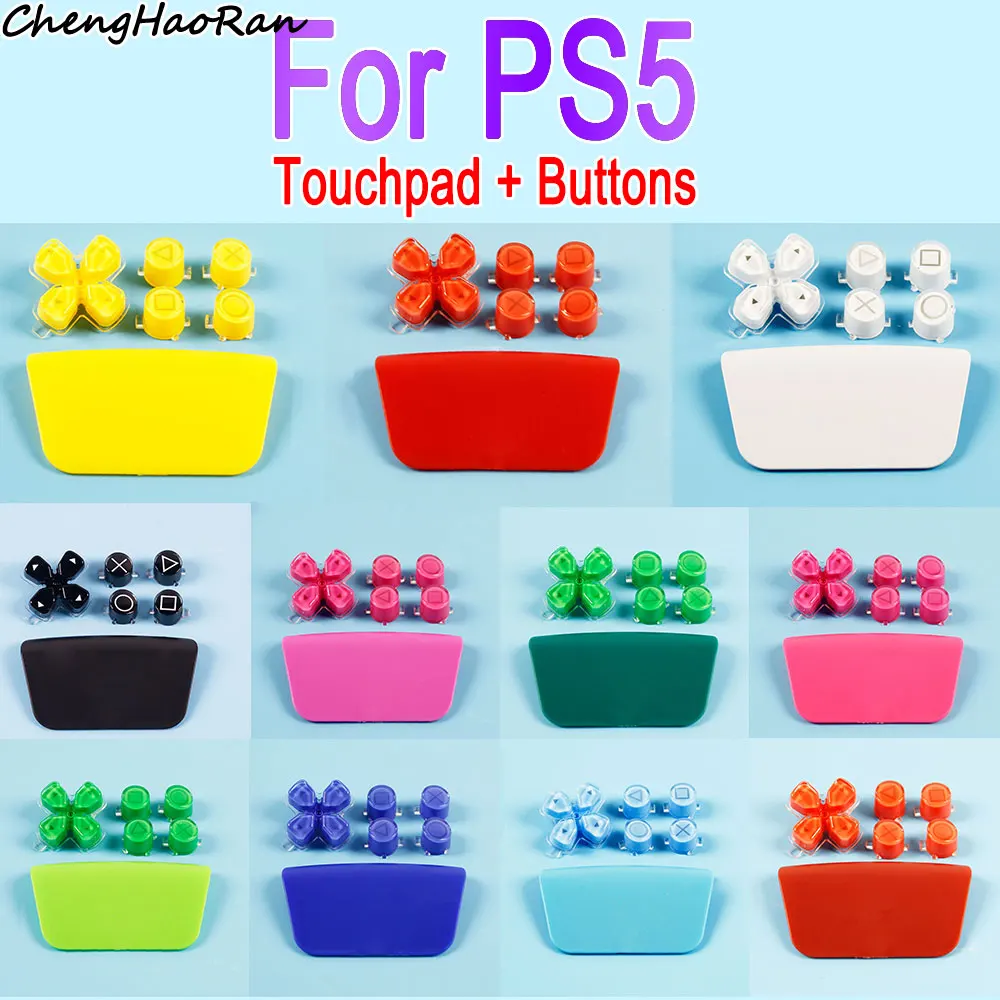 1 Set high quality For PS5 Cross Keys ABXY D Keyboard Color  Buttons and Plastic Touchpad For PS5 Controller Replacement Parts