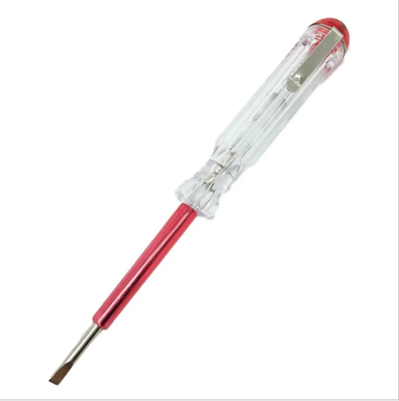 100-500V Test Pen Portable Flat Screwdriver Hand Tool LED Voltage Tester Circuit Socket Detector Screw Driver Repair Electrician