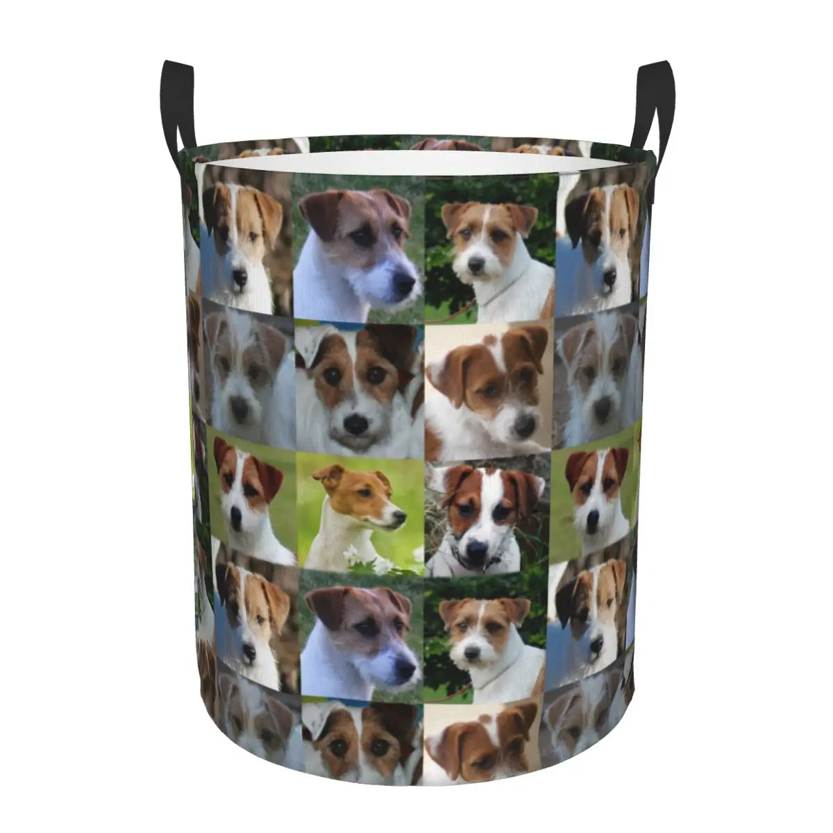 Jack Russell Terrier Meme Collage Laundry Basket Collapsible Dog Lover Baby Hamper for Nursery Toys Organizer Storage Bins