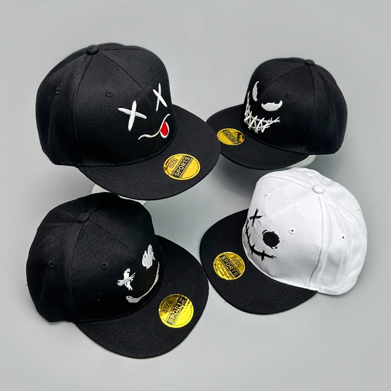 

Emoji Expression Embroidery Baseball Hats New Unisex Breathable Hip Hop Sunshade Funny Versatile Simple Fashion ins Peaked Caps