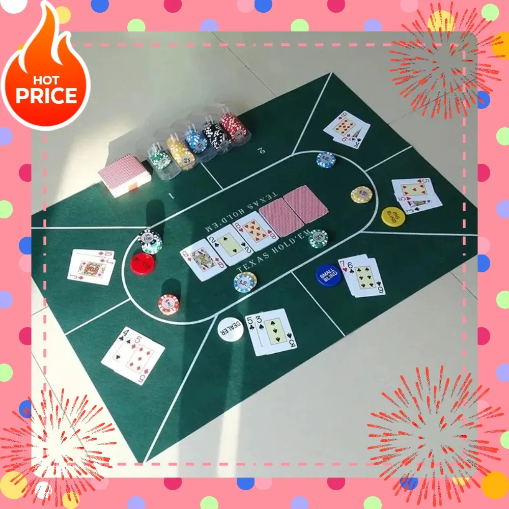 60x90 سنتيمتر تكساس على الوجهين لعبة كازينو غير المنسوجة النسيج تكساس هولدم بوكر مفرش المائدة لعبة مفرش المائدة