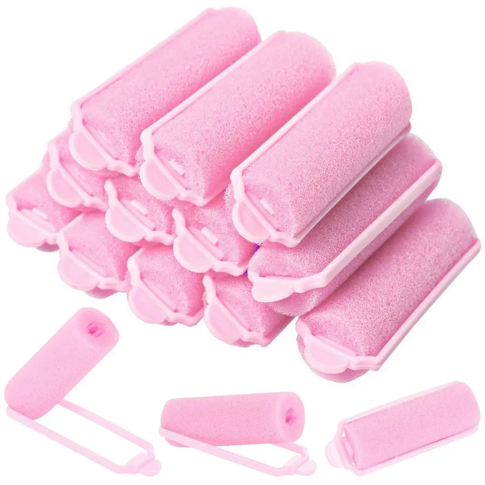 2.4Inch Foam Sponge Hair Rollers Hair Curlers Sleep in Soft Sleep Rollers Hair Curlers for Curls Style Heatless Christmas Party