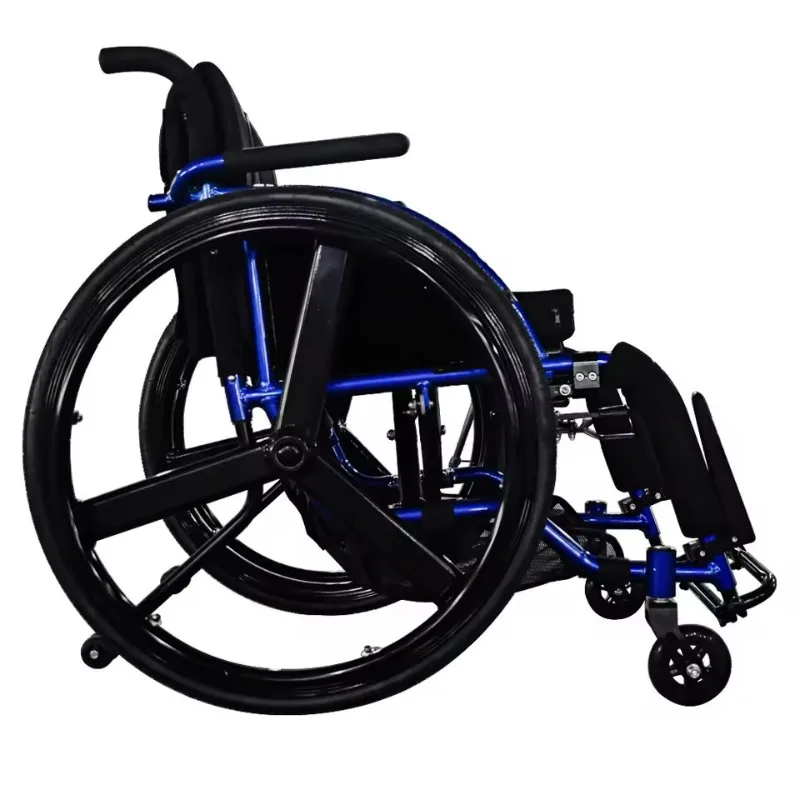 Portable Light Wheelchair Aluminum Light Folding Manual Disabled Wheelchair