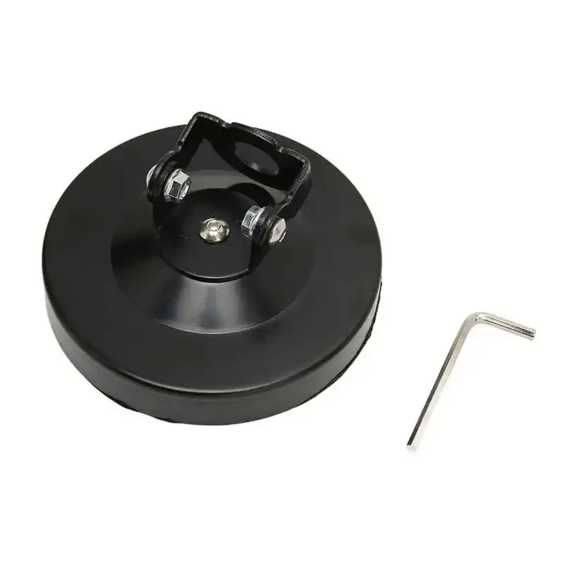 Magnetic Base 180 Degree Adjustable Metal Shell Radio Mount Suction Cup Clip Edge Base