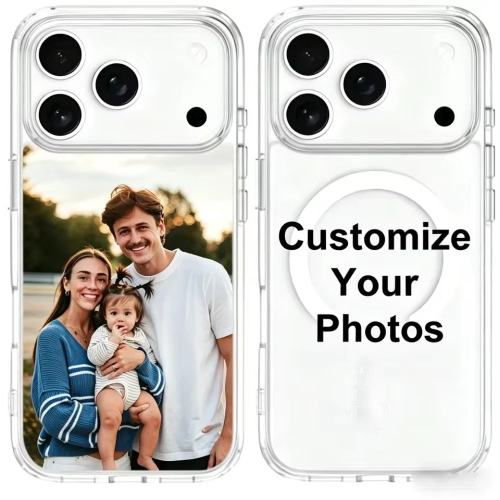 Customized Phone Case For IPhone 18 17 16 15 14 13 12 11 Pro Xs Max Plus Air Mini XR X 17e 16e DIY Photo Magsafe Protect Cover