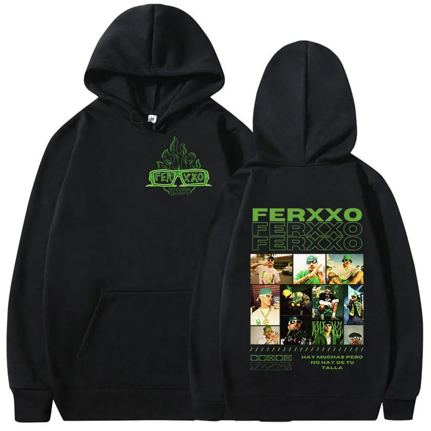 Rapper Feid Ferxxo New Album Graphic Hoodie Men\'s Hip Hop Vintage Pullover Sweatshirts Trend Gothic Oversized Hoodies Streetwear