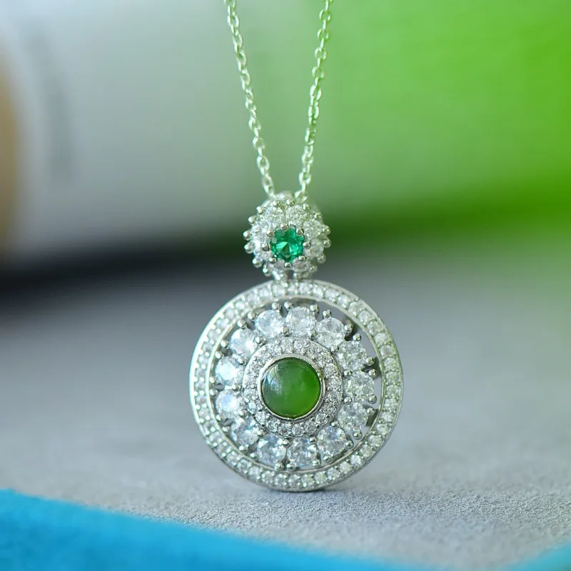 

Медная инкрустированная яшма Изысканная Подвеска для женщин