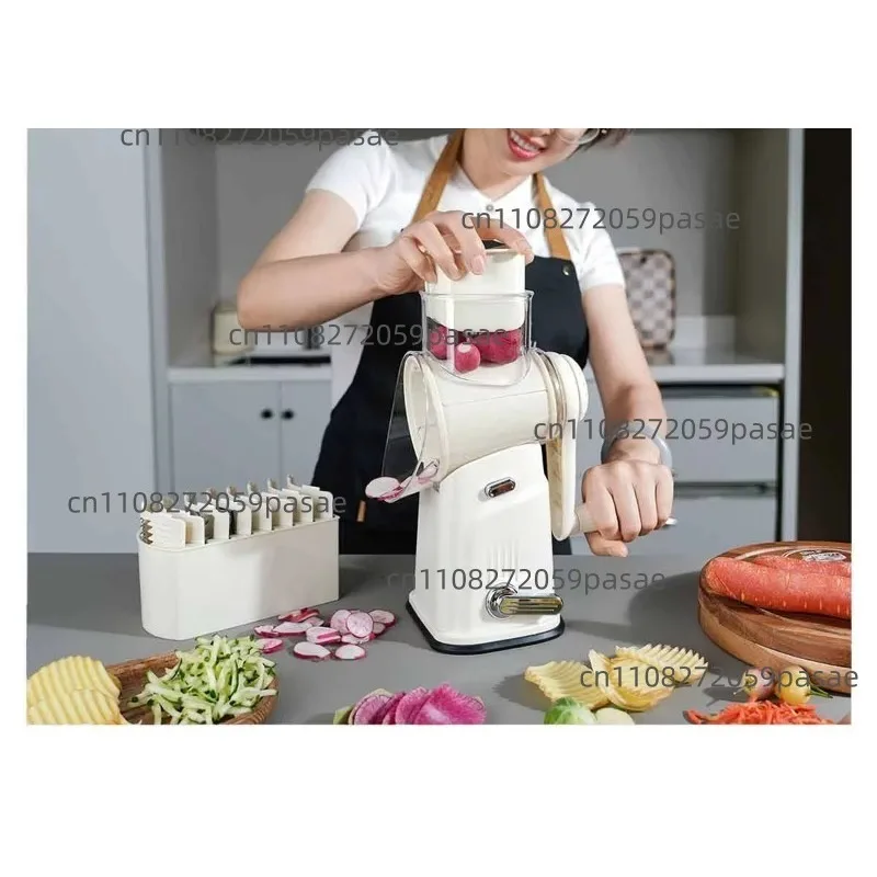 Wholesale 5 in 1 Kitchen Gadgets Rotary Cheese Grater Slicer Multifunctional Manual Slicer Vegetable Grinder
