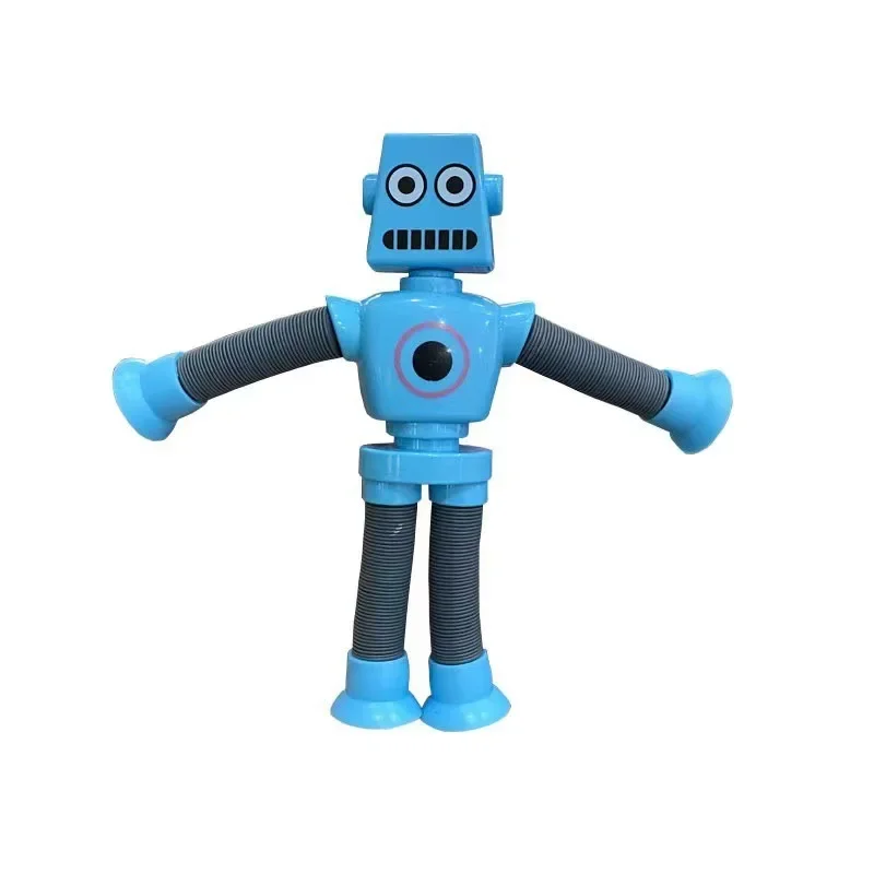 Creative Infinite Hand Foot Robot With Sticker PVC Figure Cartoon Cute Smile Max-Min Deformation Robot Toy Gift for Kid Boy Girl