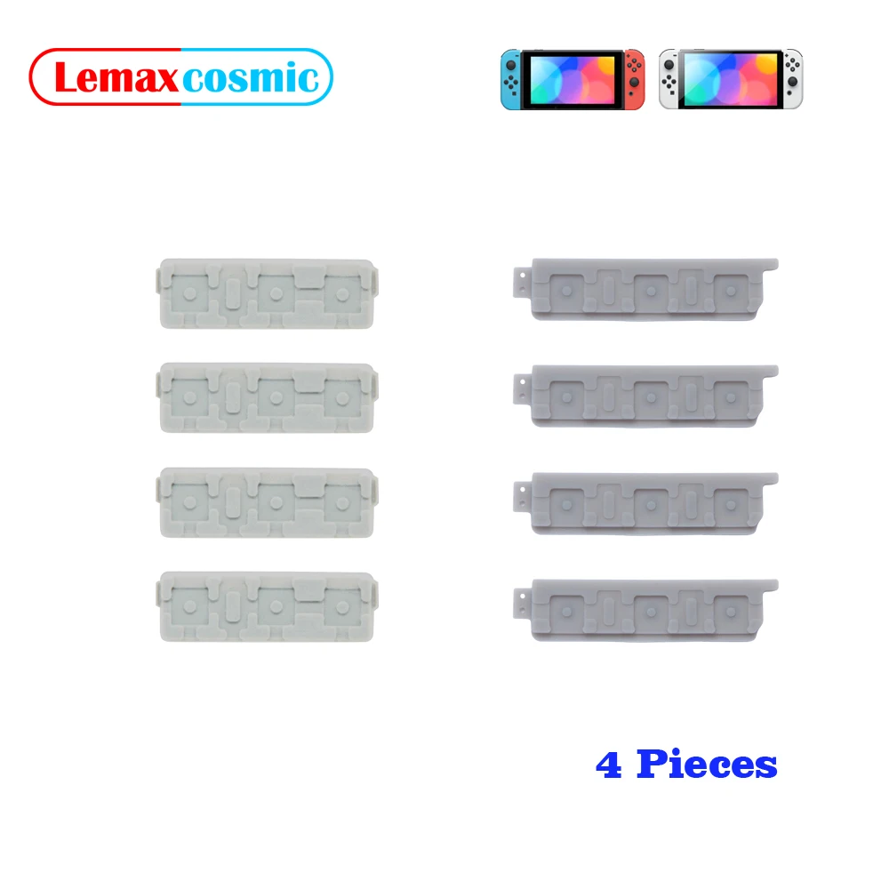 4 Pieces Silicone Power Volume Startup Conductive Rubber Adhesive Up/Down Button For Nintendo Switch OLED NS